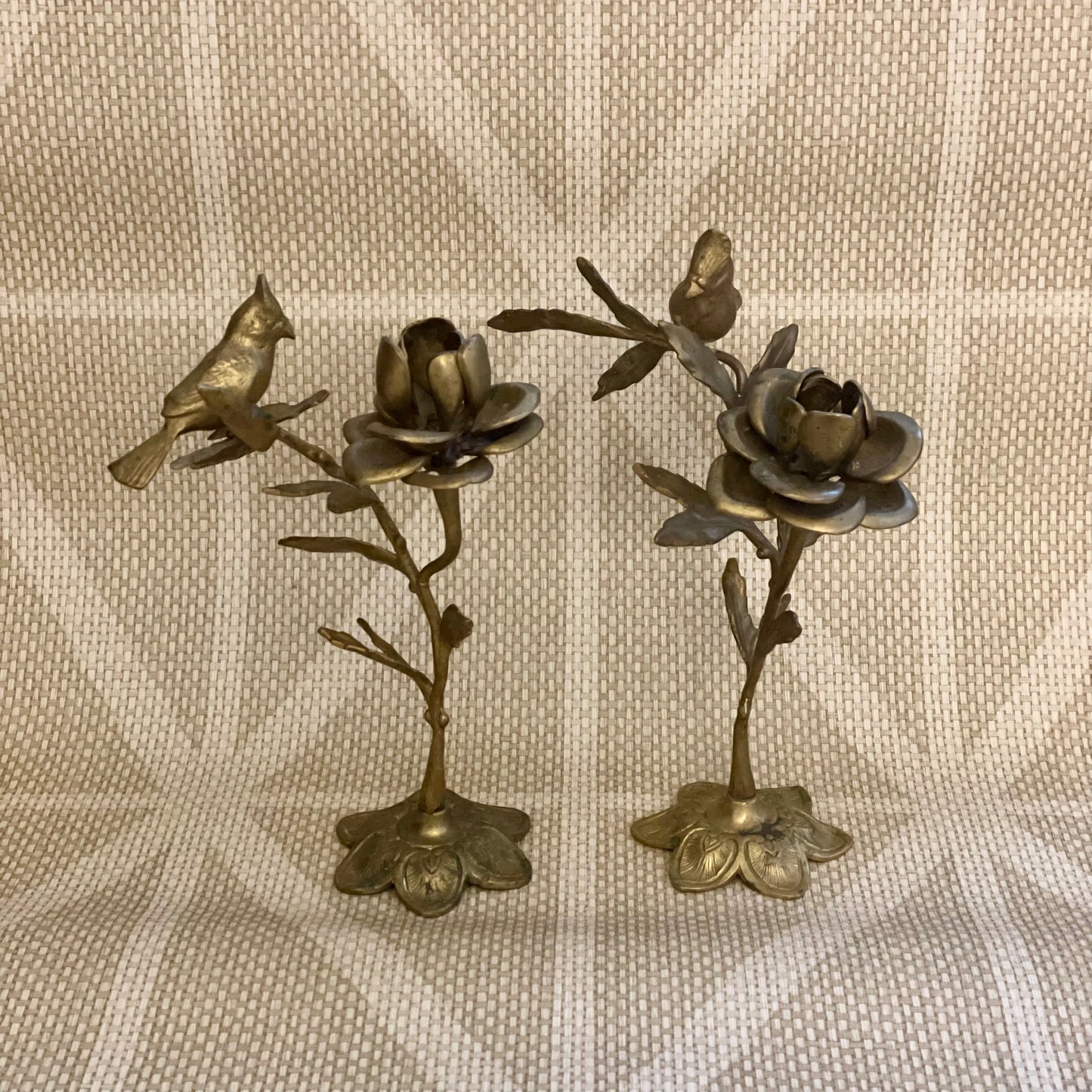 SET OF BRASS CANDLE STICKS